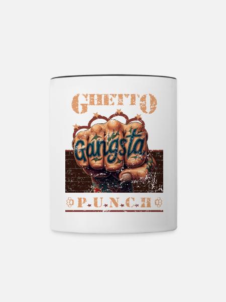 Ghetto Punch - Tasse zweifarbig - Weiß/Schwarz