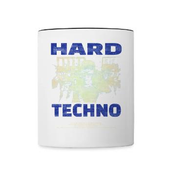 Techno House Party EDM Festival Goa Electro Rave - Mug contrasté - blanc/noir - Devant
