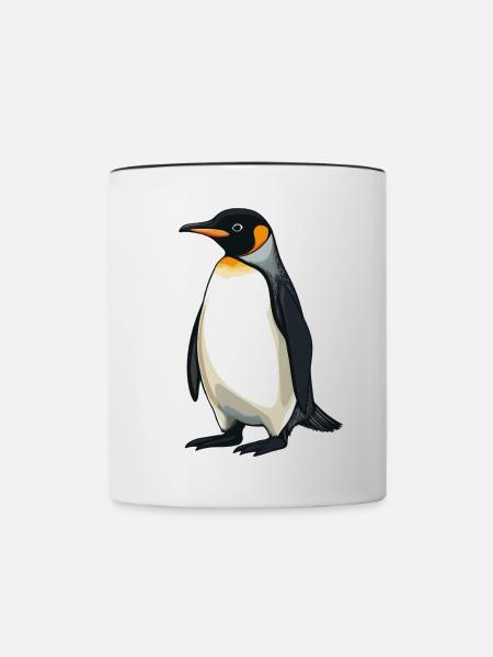 Pinguine Pinguin - Tasse zweifarbig - Weiß/Schwarz