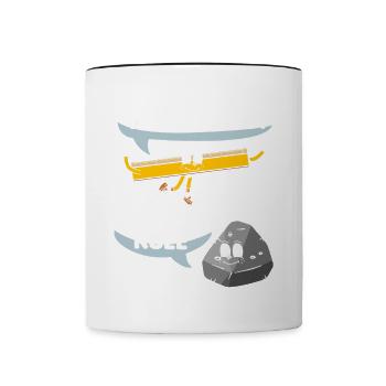 Vous rockez, vous régnez ! Musique stimulante - Mug contrasté - blanc/noir - Devant