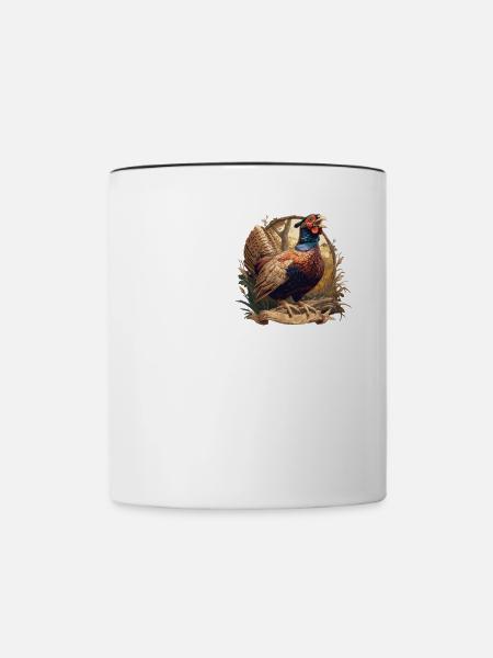 Fasane Fasan - Tasse zweifarbig - Weiß/Schwarz