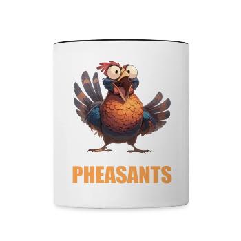 Fasane Fasan - Tasse zweifarbig - Weiß/Schwarz - Vorne