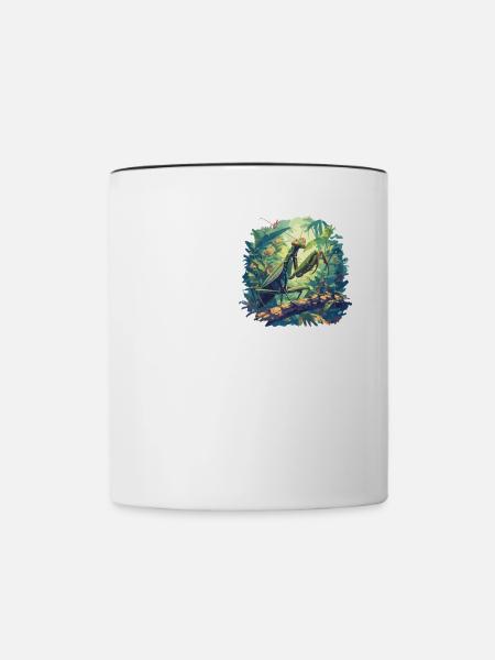 Gottesanbeterinnenen Gottesanbeterin - Tasse zweifarbig - Weiß/Schwarz
