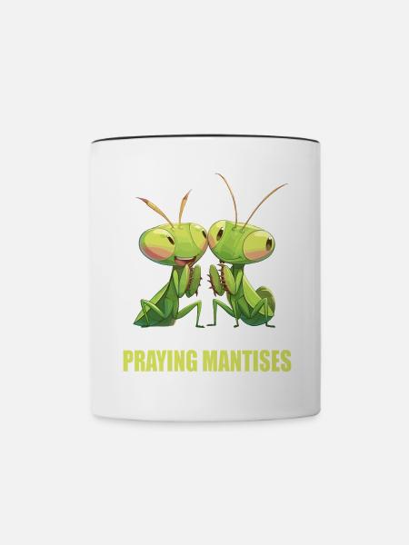 Gottesanbeterinnenen Gottesanbeterin - Tasse zweifarbig - Weiß/Schwarz