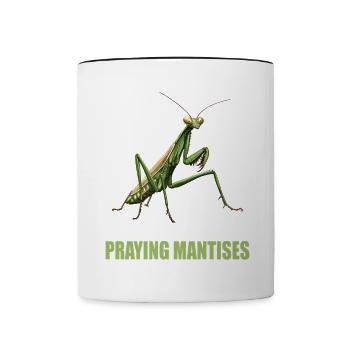 Gottesanbeterinnenen Gottesanbeterin - Tasse zweifarbig - Weiß/Schwarz - Vorne