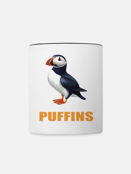 Papageientaucher - Tasse zweifarbig - Weiß/Schwarz
