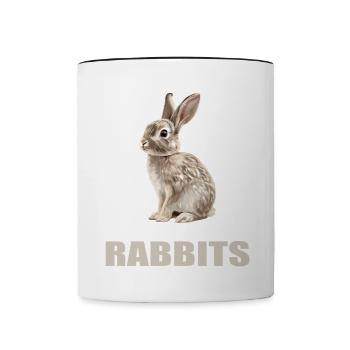 Lapin Lapin - Mug contrasté - blanc/noir - Devant