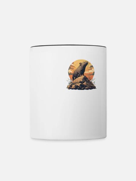 Ratten Ratte - Tasse zweifarbig - Weiß/Schwarz