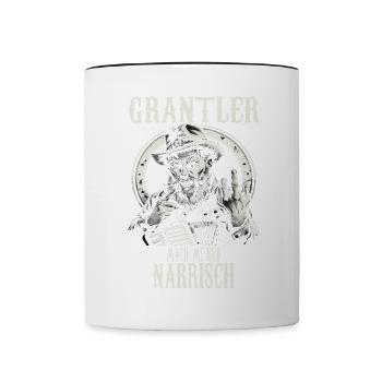 Grantler Grantig Bairischen Dialekten Bayern - Tasse zweifarbig - Weiß/Schwarz - Vorne