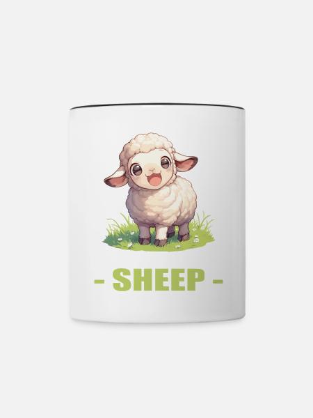 Schafe Schaf - Tasse zweifarbig - Weiß/Schwarz
