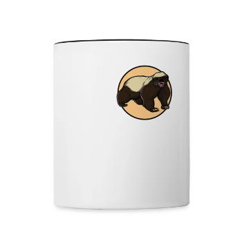 Honey Badger Honigsdachs - Tasse zweifarbig - Weiß/Schwarz - Vorne