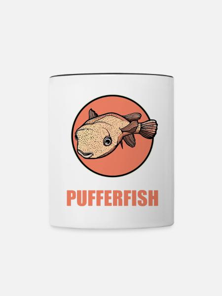Kugelfische Kugelfisch - Tasse zweifarbig - Weiß/Schwarz