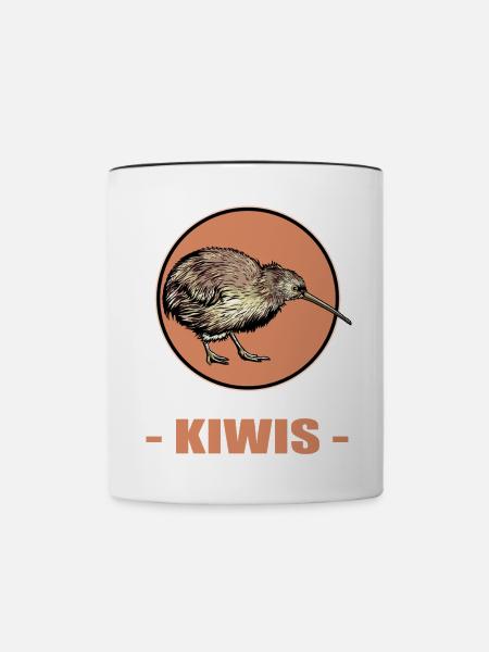 Kiwis Kiwi - Tasse zweifarbig - Weiß/Schwarz
