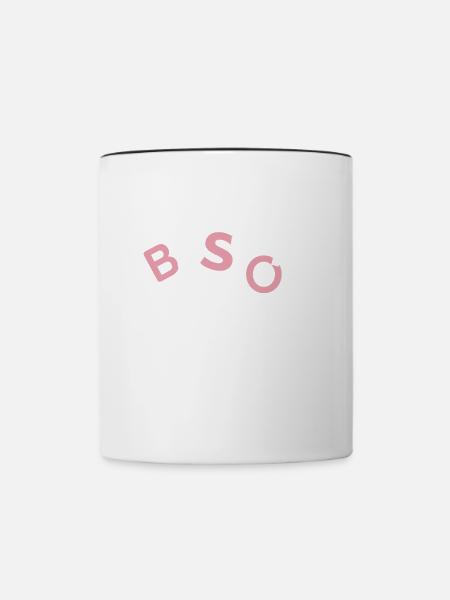 Boston Kochschürze - Tasse zweifarbig - Weiß/Schwarz