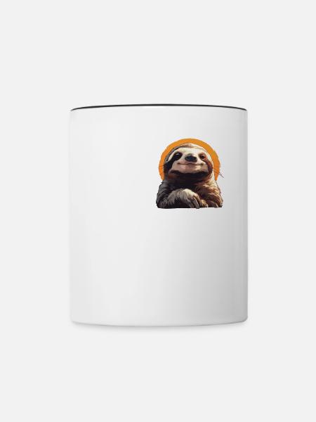 Faultiere Faultier - Tasse zweifarbig - Weiß/Schwarz