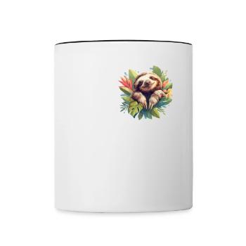 Sloths Sloth - Contrasting Mug - white/black - Front