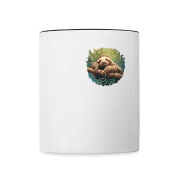 Sloths Sloth - Contrasting Mug - white/black - Front