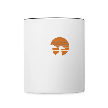 Running Ducks Sunset I Just Love Runner Ducks - Contrasting Mug - white/black - Front