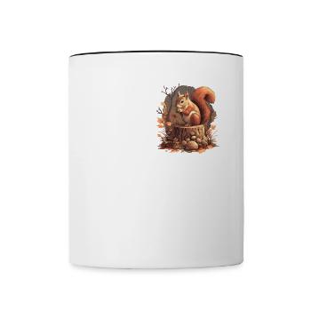 Squirrel - Contrasting Mug - white/black - Front