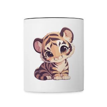 Sumatra-Tiger - Tasse zweifarbig - Weiß/Schwarz - Vorne
