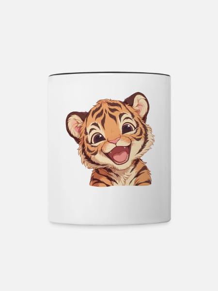 Sumatra-Tiger - Tasse zweifarbig - Weiß/Schwarz