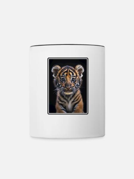 Sumatra-Tiger - Tasse zweifarbig - Weiß/Schwarz