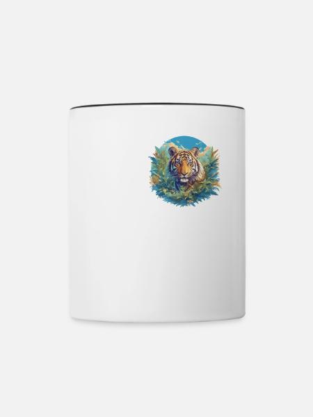 Sumatra-Tiger - Tasse zweifarbig - Weiß/Schwarz