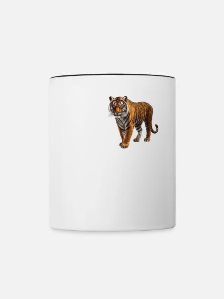 Sumatra-Tiger - Tasse zweifarbig - Weiß/Schwarz