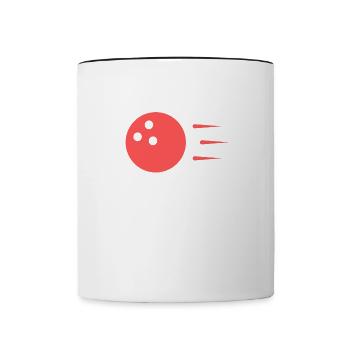 Bowling Dictons Bowling Bowler Skittles Cadeau - Mug contrasté - blanc/noir - Devant