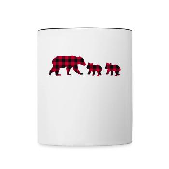 Papa Bear - Tasse zweifarbig - Weiß/Schwarz - Vorne