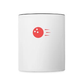 Bowlen Sprüche Bowling Bowler Kegeln Geschenk - Tasse zweifarbig - Weiß/Schwarz - Vorne