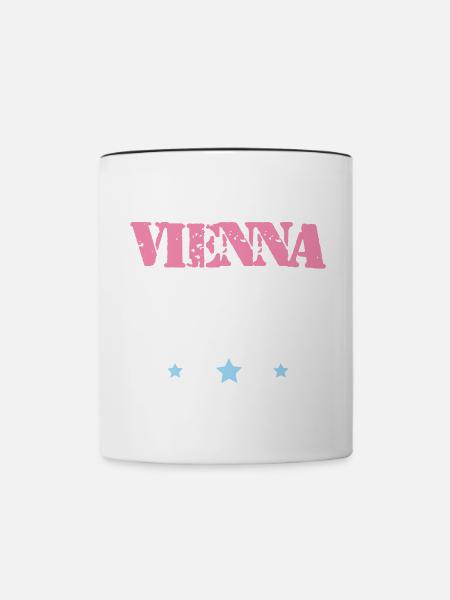 Vienna 2023 Wien - Tasse zweifarbig - Weiß/Schwarz