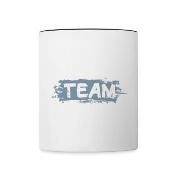 L’équipe des joueurs - Mug contrasté - blanc/noir - Devant