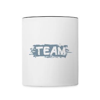 Équipe de voile - Mug contrasté - blanc/noir - Devant