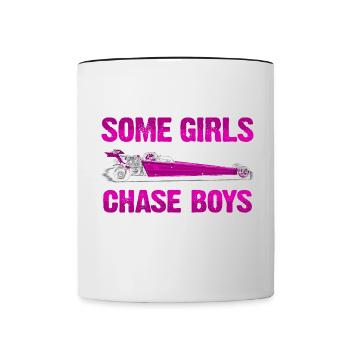 Dirt Track Racing Mädchen Funny Pun Race Dirt Raci - Tasse zweifarbig - Weiß/Schwarz - Vorne