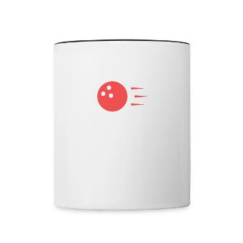Bowling Dictons Bowling Bowler Skittles Cadeau - Mug contrasté - blanc/noir - Devant