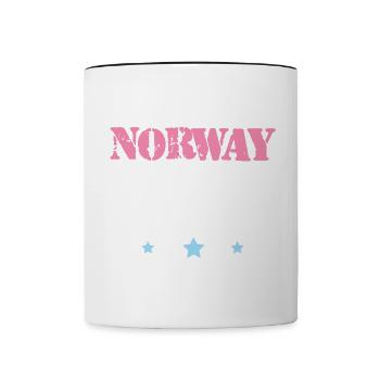 Norway 2023 - Tasse zweifarbig - Weiß/Schwarz - Vorne