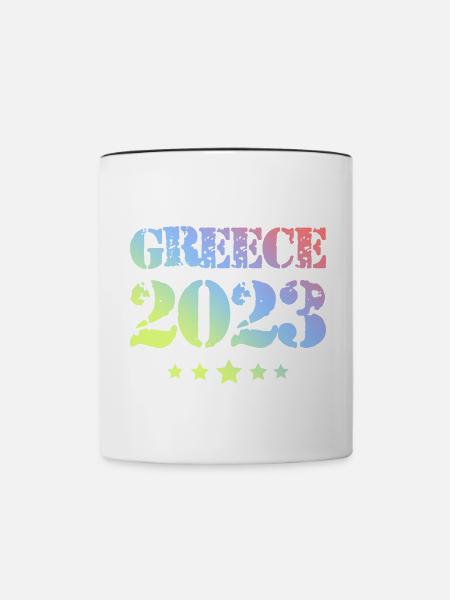 Greece 2023 - Tasse zweifarbig - Weiß/Schwarz