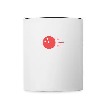 Bowling Dictons Bowling Bowler Skittles Cadeau - Mug contrasté - blanc/noir - Devant