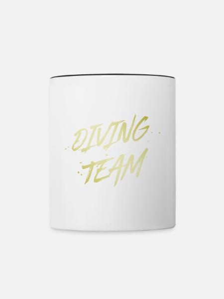 Diving Team - Tasse zweifarbig - Weiß/Schwarz