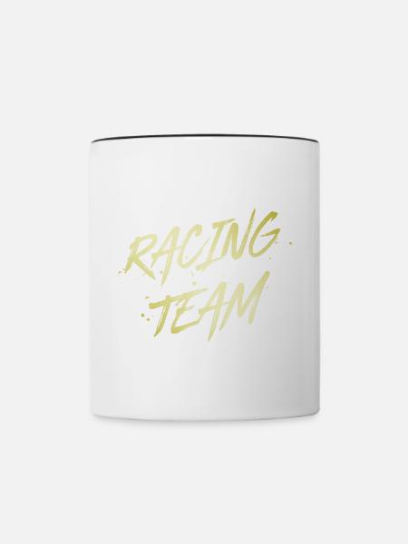 Racing Team - Tasse zweifarbig - Weiß/Schwarz