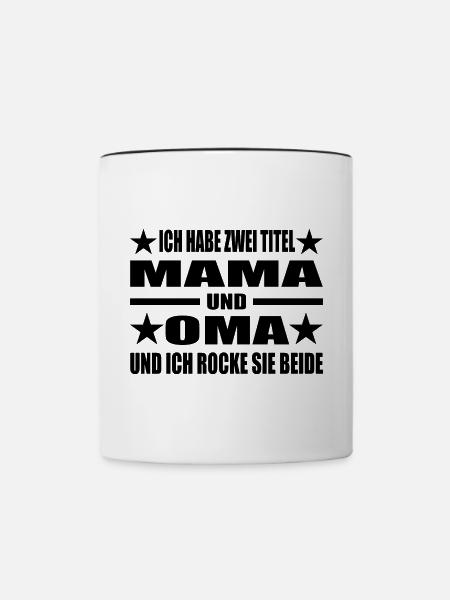 Mama - Tasse zweifarbig - Weiß/Schwarz