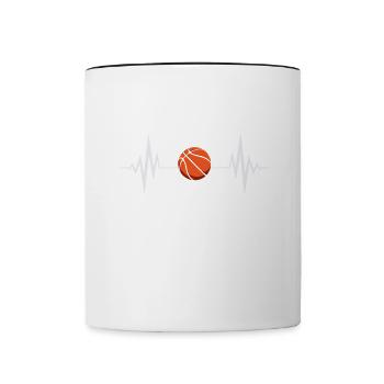 Basketball Spieler Basketballer Sprüche Geschenk - Tasse zweifarbig - Weiß/Schwarz - Vorne