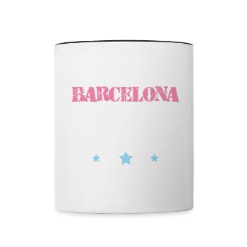 Barcelona 2023 - Tasse zweifarbig - Weiß/Schwarz - Vorne