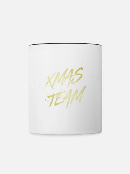 Xmas Team - Tasse zweifarbig - Weiß/Schwarz