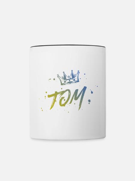 Tom - Tasse zweifarbig - Weiß/Schwarz