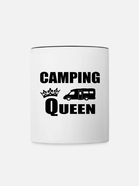Camping - Tasse zweifarbig - Weiß/Schwarz