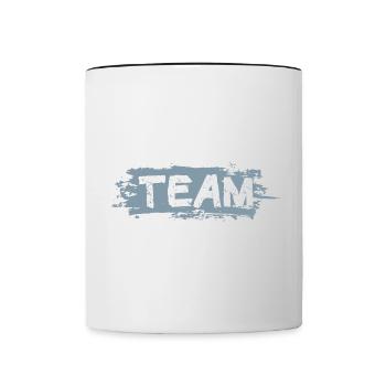 Badminton Team - Tasse zweifarbig - Weiß/Schwarz - Vorne
