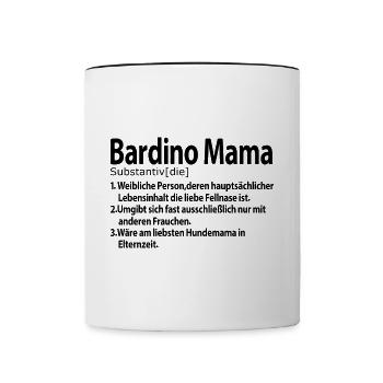 Bardino Majorero Canario Mama Frauchen Definition - Tasse zweifarbig - Weiß/Schwarz - Vorne