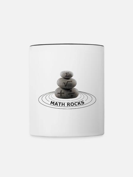 Mathe Rockt - Tasse zweifarbig - Weiß/Schwarz